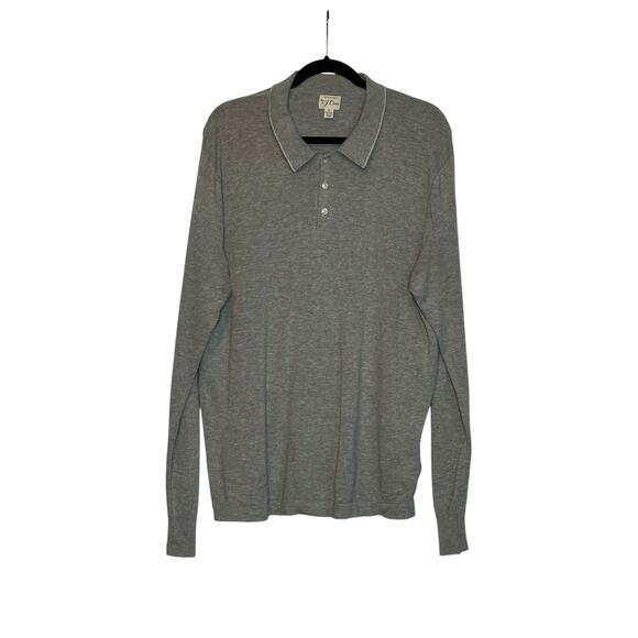 Banana Republic gray long sleeves polo shirt size Large - Picture 5 of 10